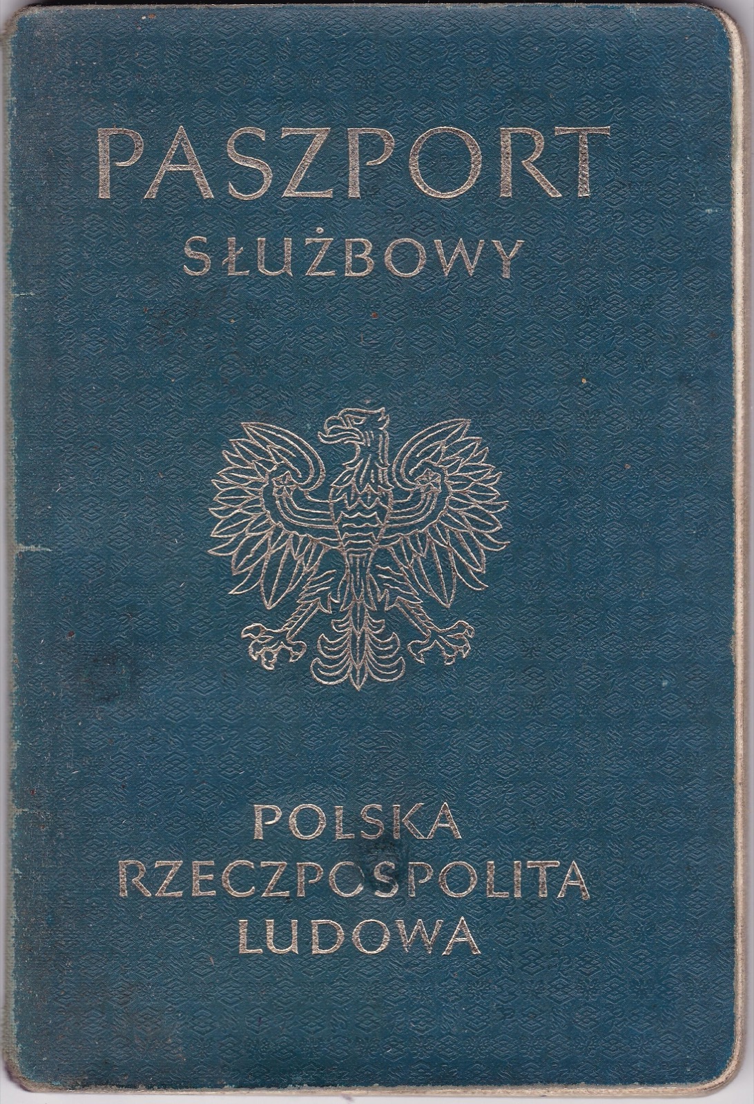 Okładka paszportu służbowego PRL z 1974 roku